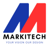 Blue Bold Marketing Letter M Logo